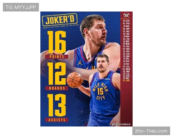 掘金内线得分能力联盟顶尖 约基奇高位策应创造空切机会 掘金内线得分能力联盟顶尖 约基奇高位策应创造空切机会